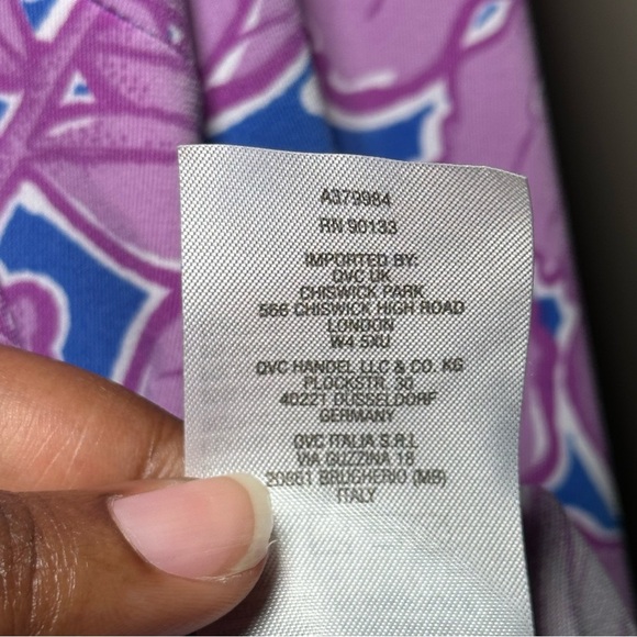 Bob Mackie Artsy Tropical Floral Blouse 3X - Picture 9 of 14